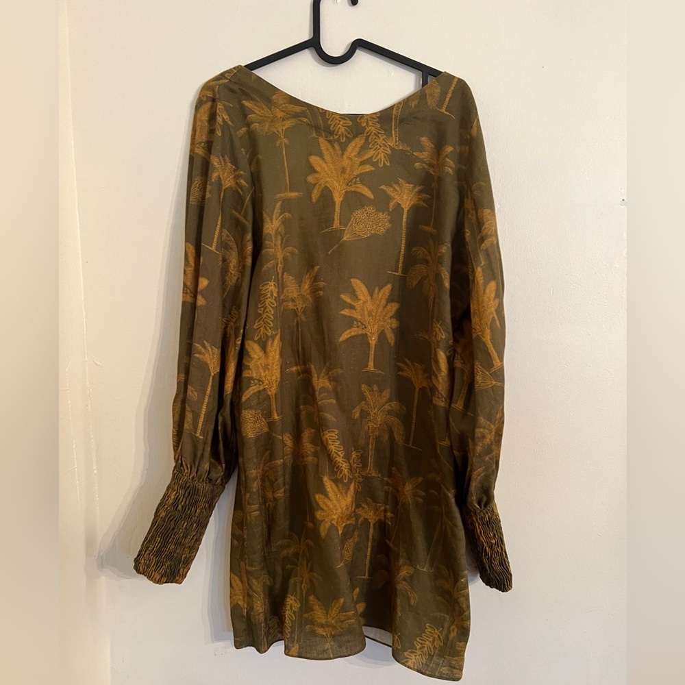 NWT SZ  M Juan De Dios Linen  SAMANI Mini Dress